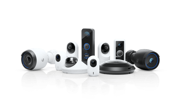 Professional UniFi Protect security cameras mounted for 24/7 surveillance.